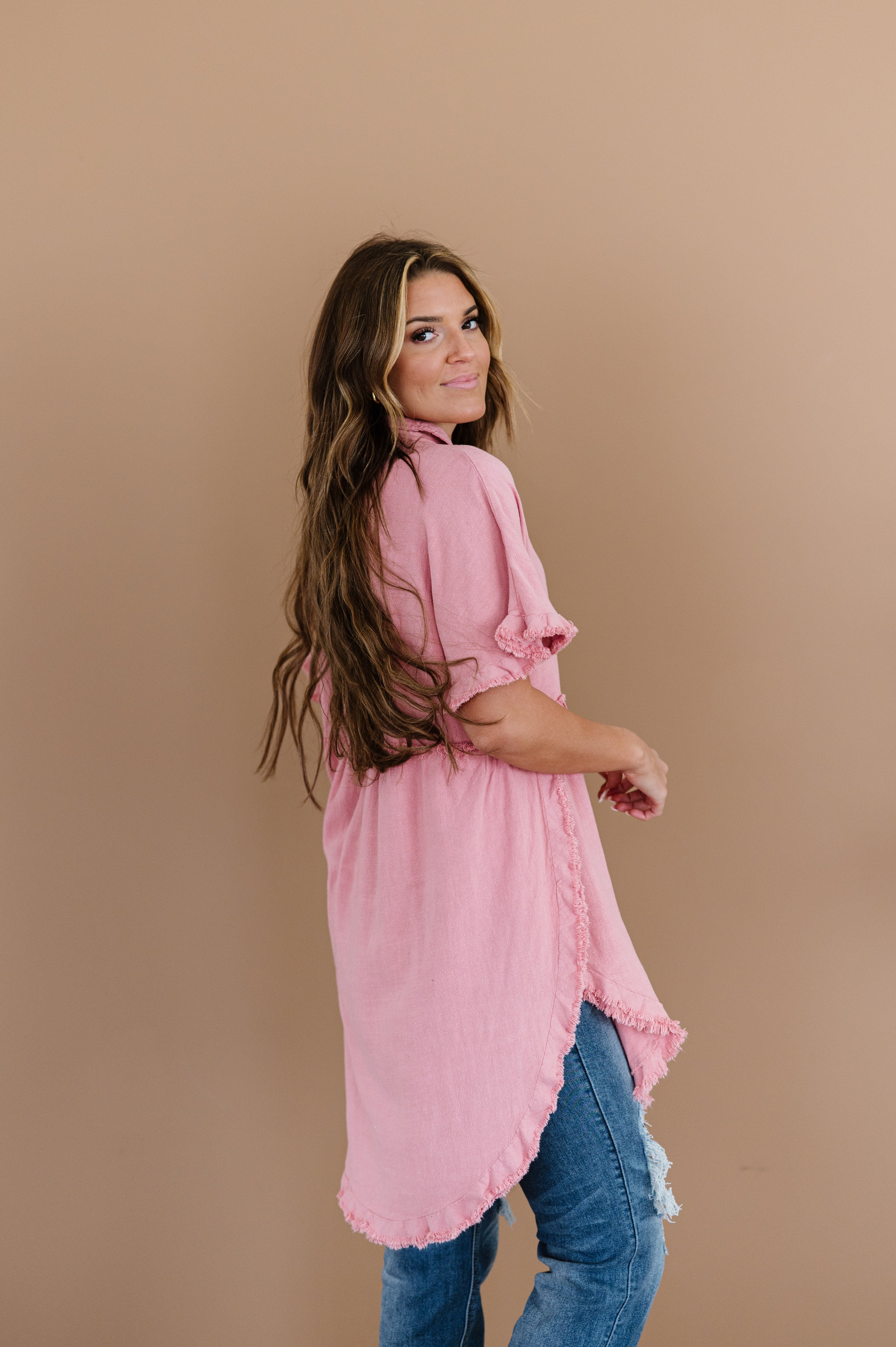 Tunic Dress- Pink ...